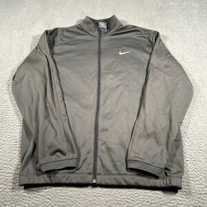 Nike Golf Jacket Men Large Gray Fleece Lined Therma Fit Tour Performance Tour